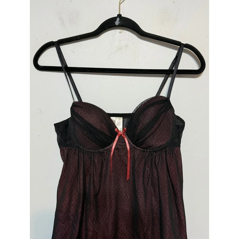 Ambrielle Goth Coquette Babydoll Chemise Women Size M Whimsigoth Grunge Lingerie